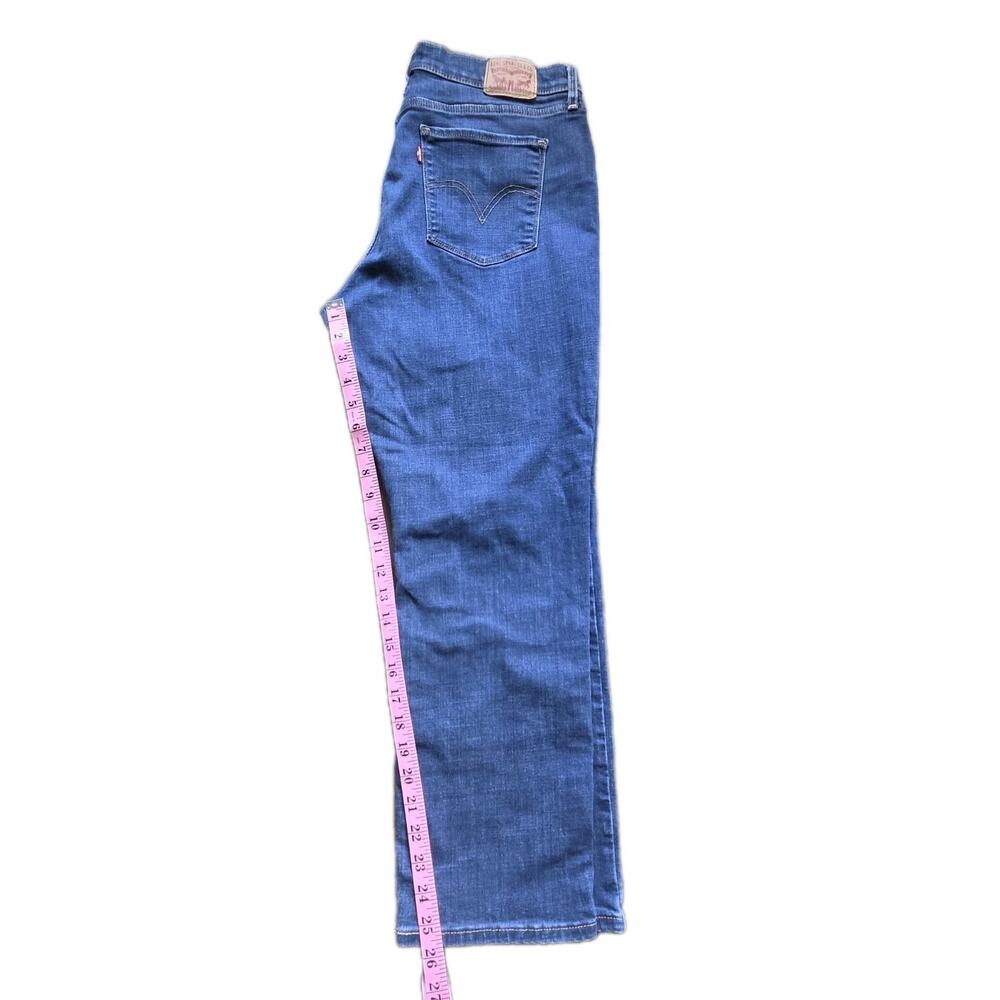 Levi's Classic Straight Jeans Women's Mid Rise Dark Wash Stretch Denim W33 L28 - Picture 9 of 9